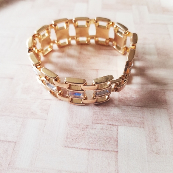 Anne Klein Gold Tone Square Link Bracelet - Picture 6 of 8